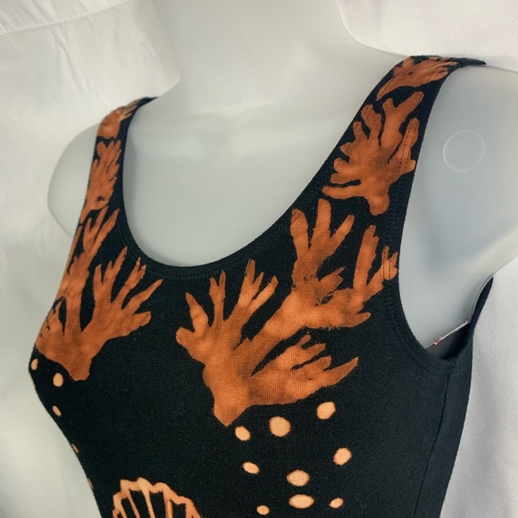 ANNA SUI Leotard BodySuit Small Waves Brass Arrow - Picture 7 of 13